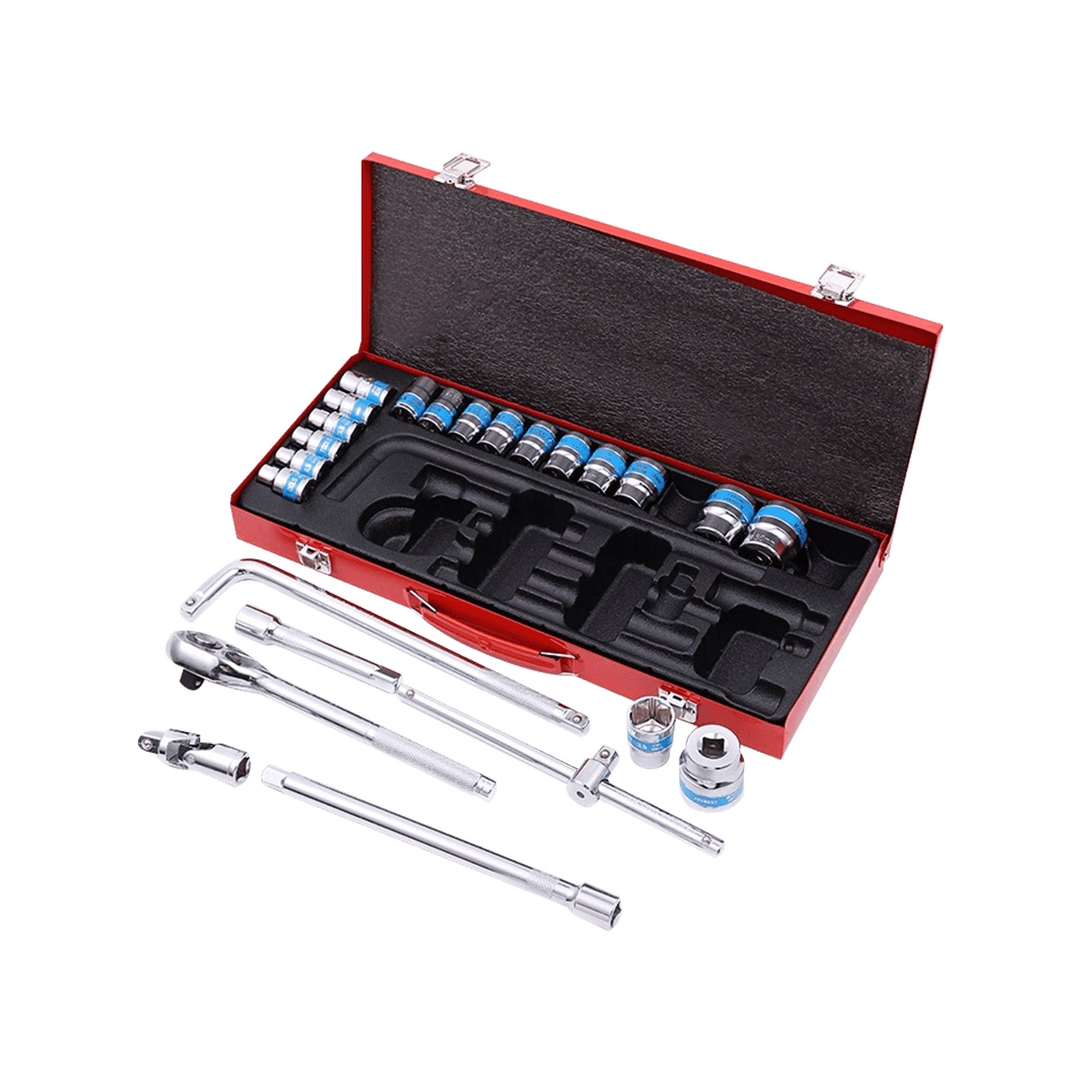 24 Pcs Ratchet Handle Socket Set Set Tool Set For Car Repair